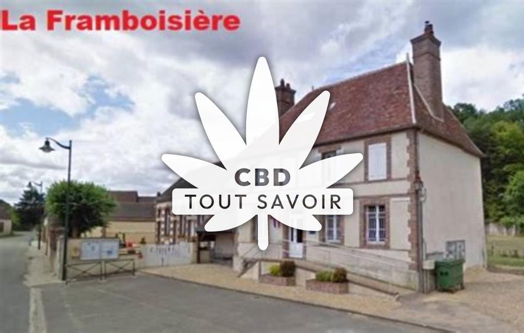 Village à La-Framboisiere avec feuille Cannabis CBD