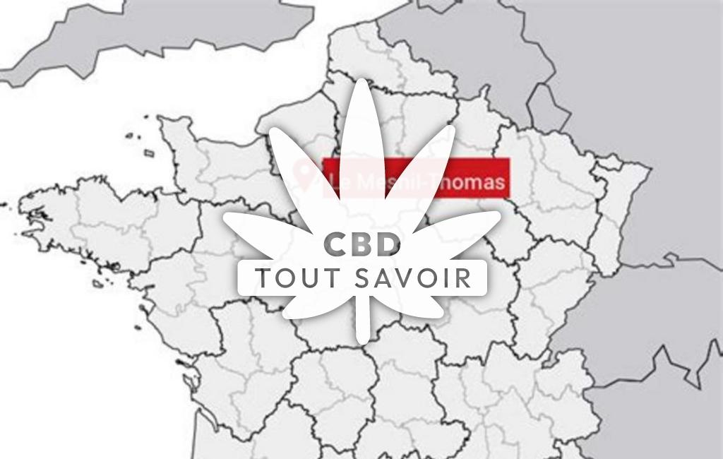 Village à Le-Mesnil-Thomas avec feuille Cannabis CBD