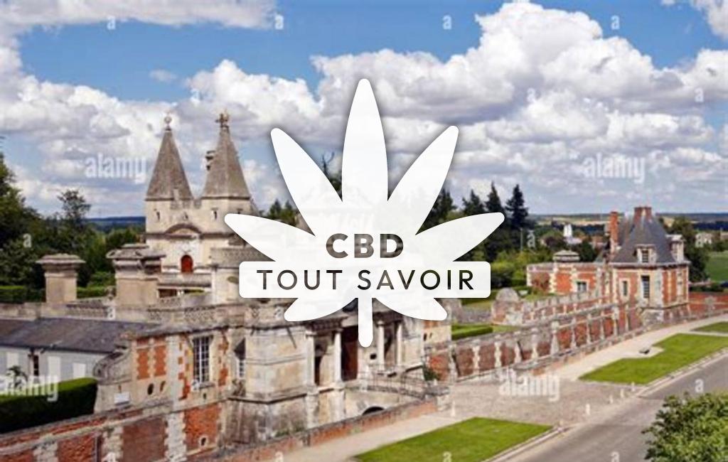 Village à Anet avec feuille Cannabis CBD