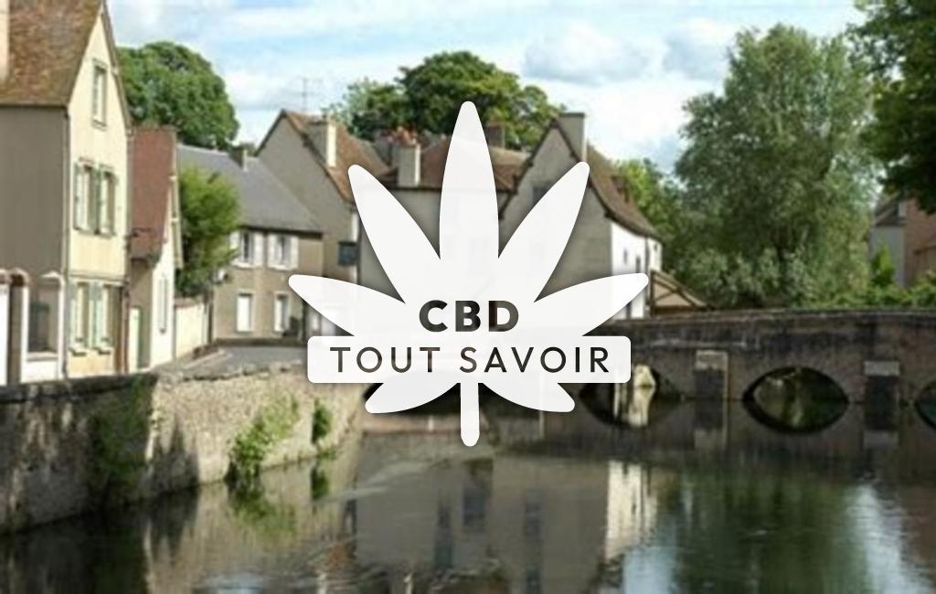 Village à Guainville avec feuille Cannabis CBD