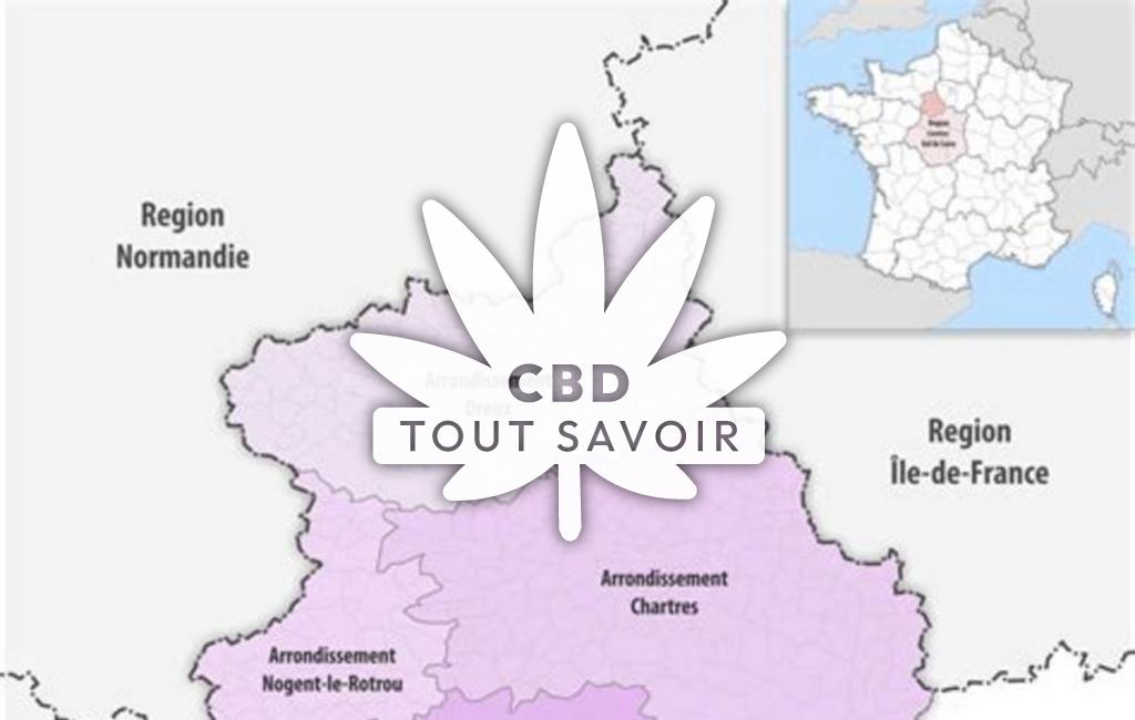 Village à Escorpain avec feuille Cannabis CBD