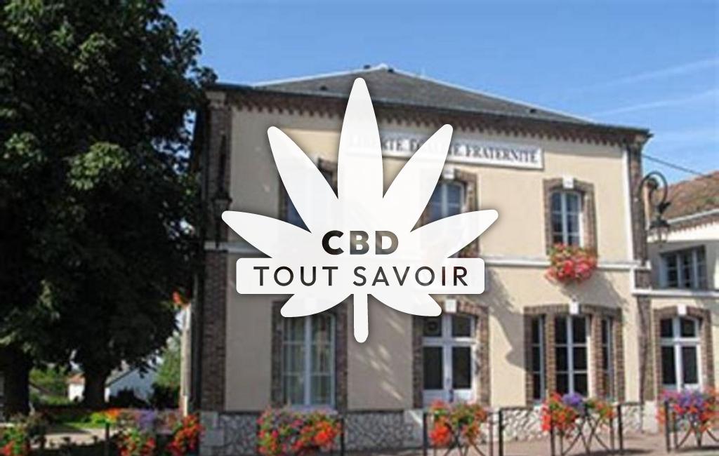 Village à Amilly avec feuille Cannabis CBD