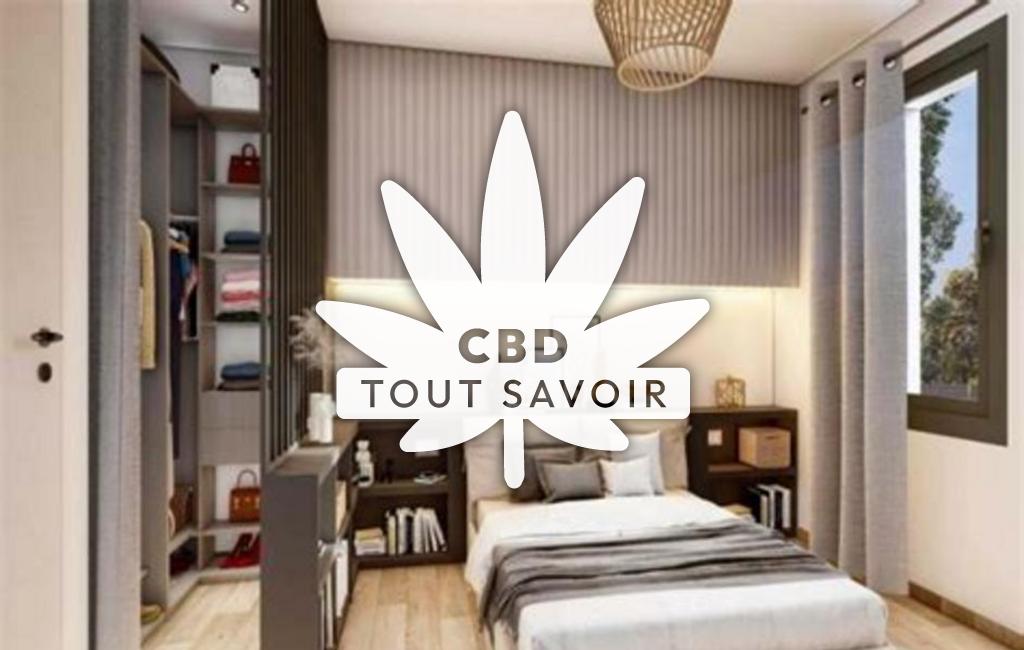 Village à Bercheres-Saint-Germain avec feuille Cannabis CBD
