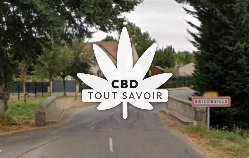 Village à Briconville avec feuille Cannabis CBD