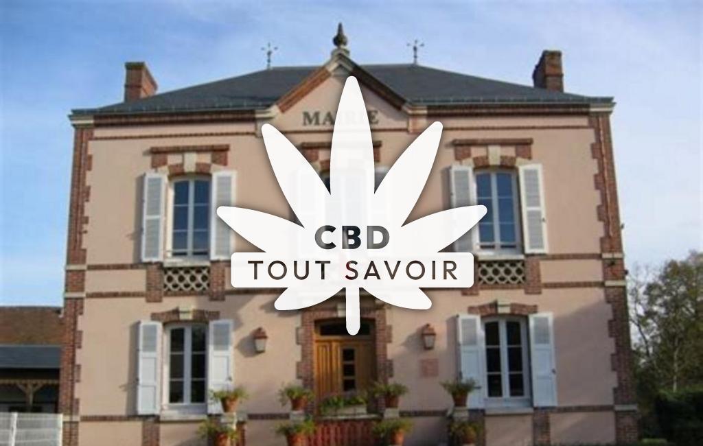 Village à Gasville-Oiseme avec feuille Cannabis CBD
