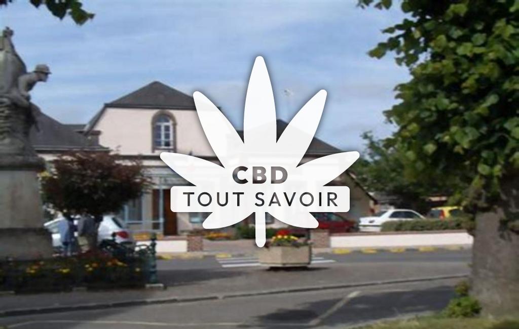Village à Jouy avec feuille Cannabis CBD