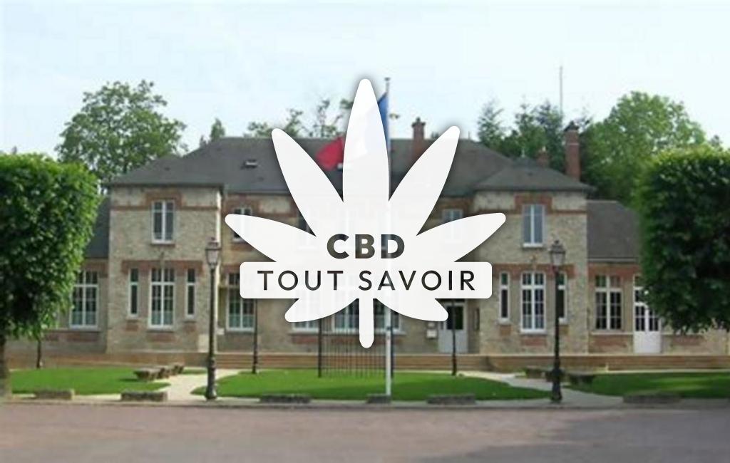 Village à Leves avec feuille Cannabis CBD
