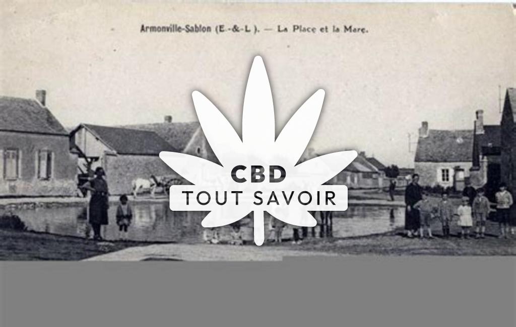 Village à Barmainville avec feuille Cannabis CBD