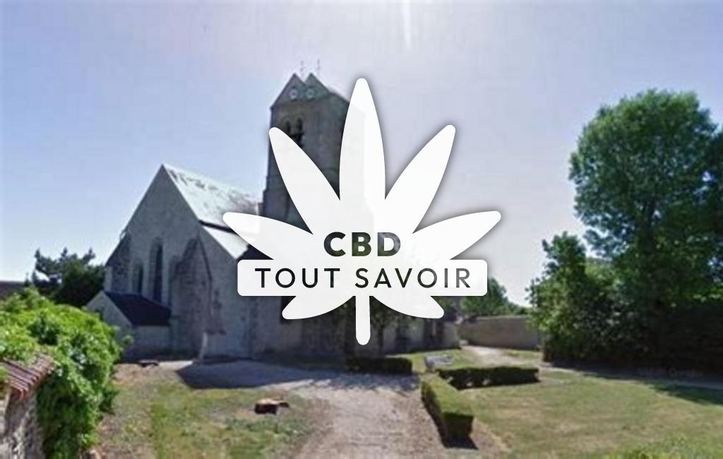 Village à Gommerville avec feuille Cannabis CBD