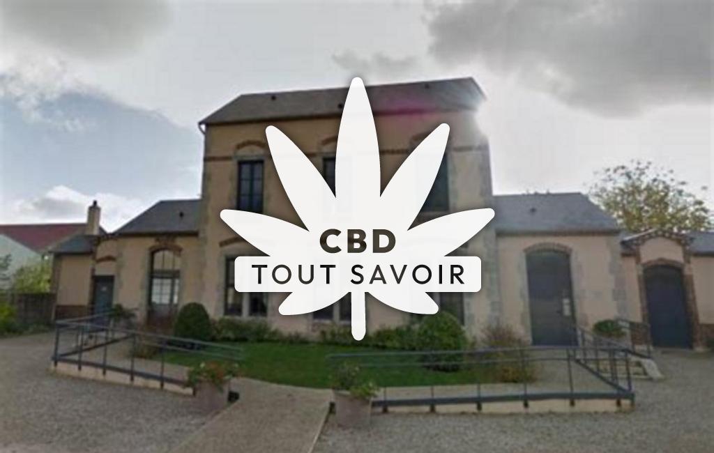 Village à Gouillons avec feuille Cannabis CBD