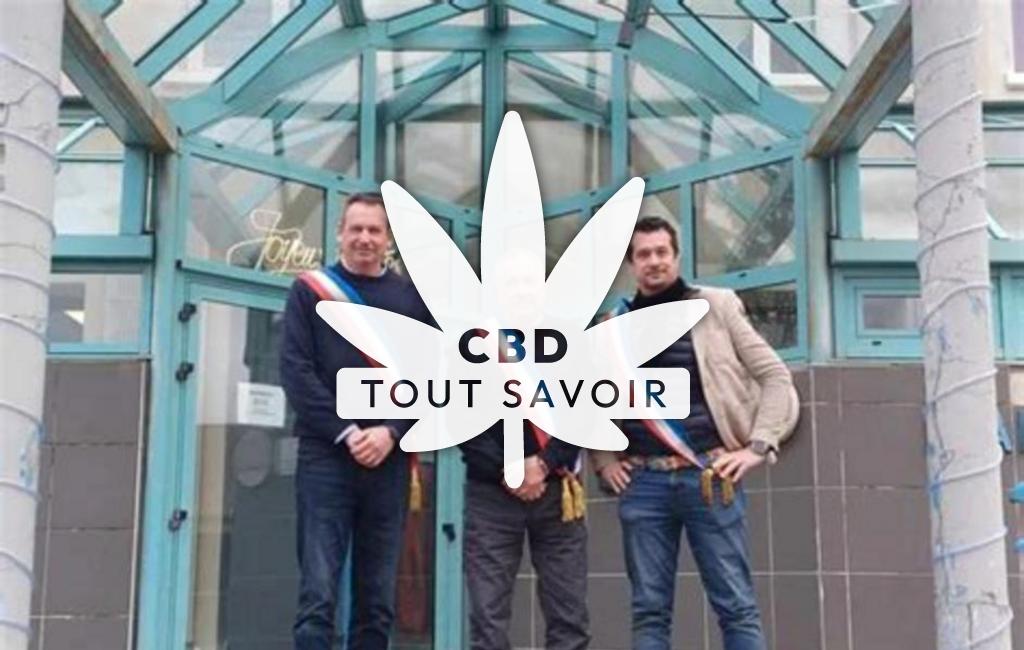 Village à Neuvy-en-Beauce avec feuille Cannabis CBD