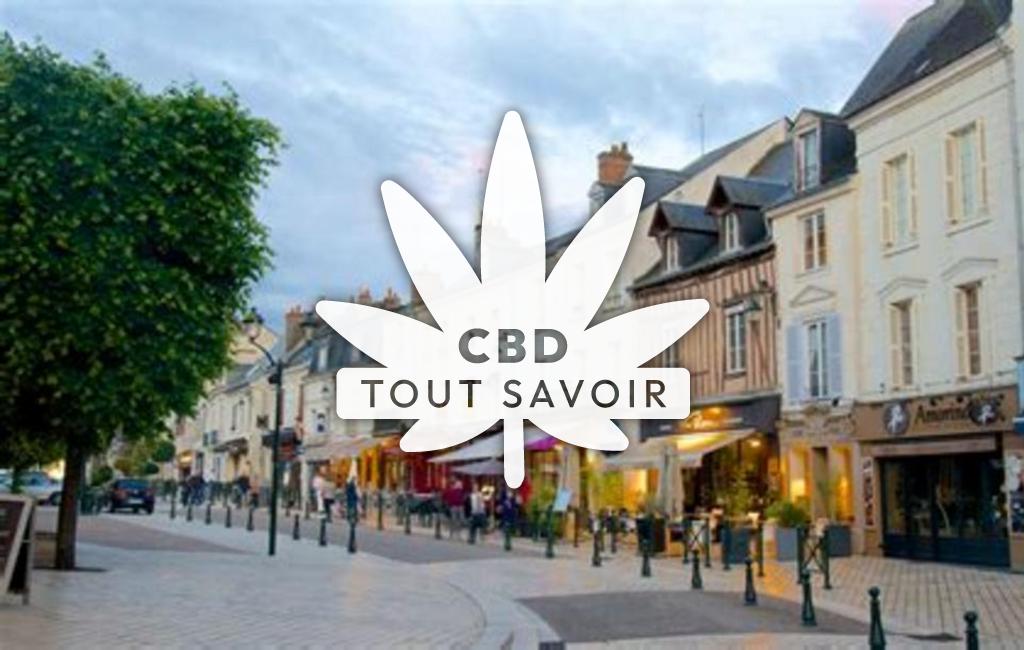 Village à Santilly avec feuille Cannabis CBD
