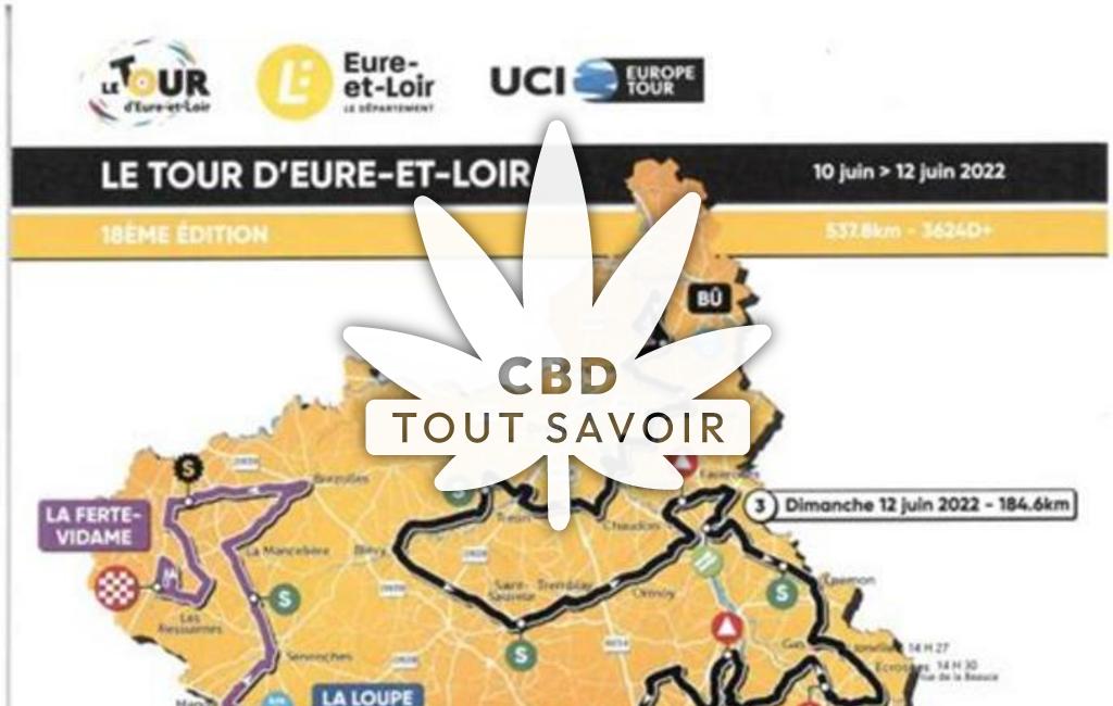 Village à Ecrosnes avec feuille Cannabis CBD