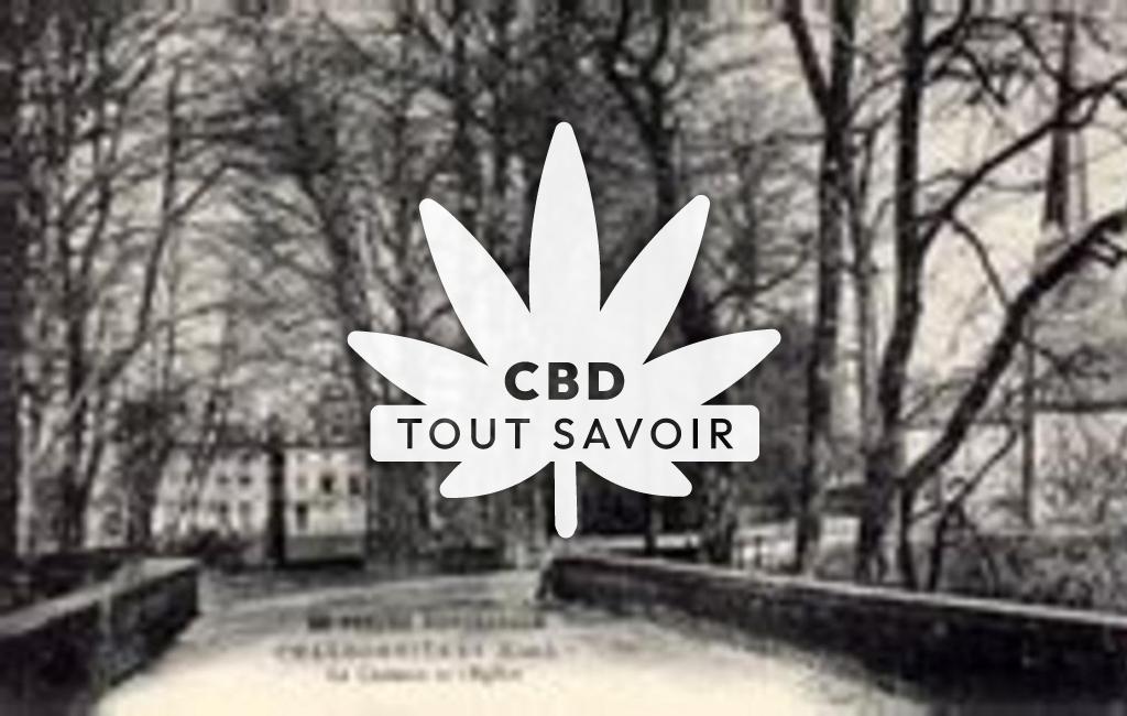 Village à Charbonnieres avec feuille Cannabis CBD