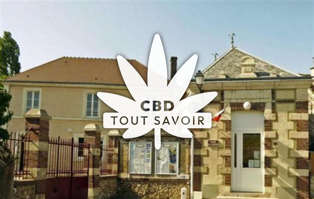 Village à Saint-Bomer avec feuille Cannabis CBD