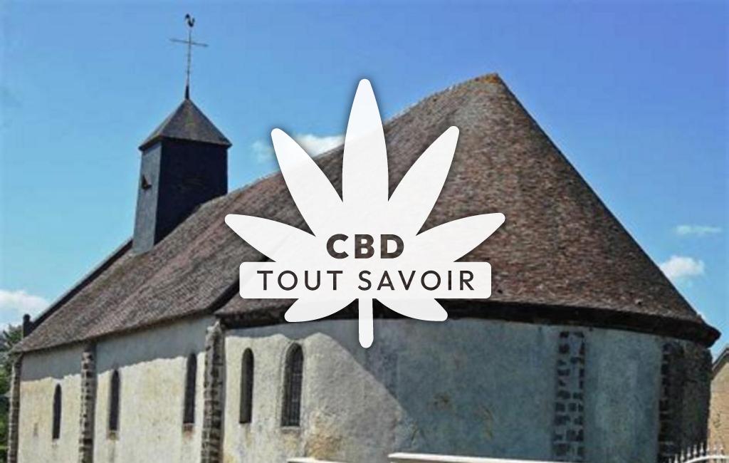 Village à Morvilliers avec feuille Cannabis CBD