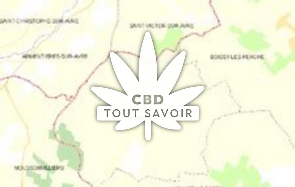 Village à Rohaire avec feuille Cannabis CBD
