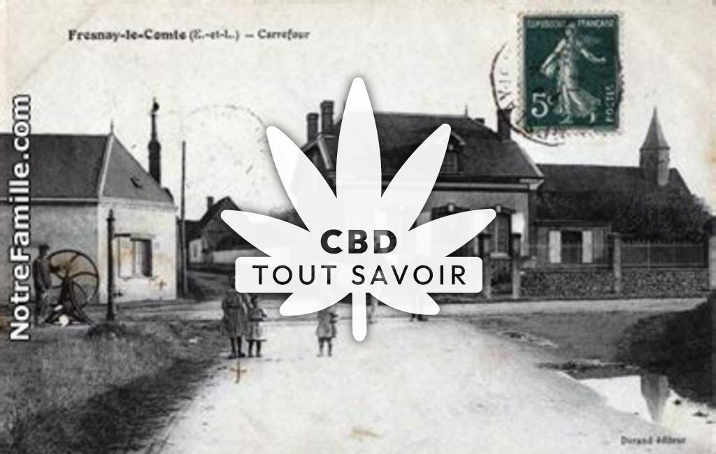 Village à Fresnay-le-Comte avec feuille Cannabis CBD