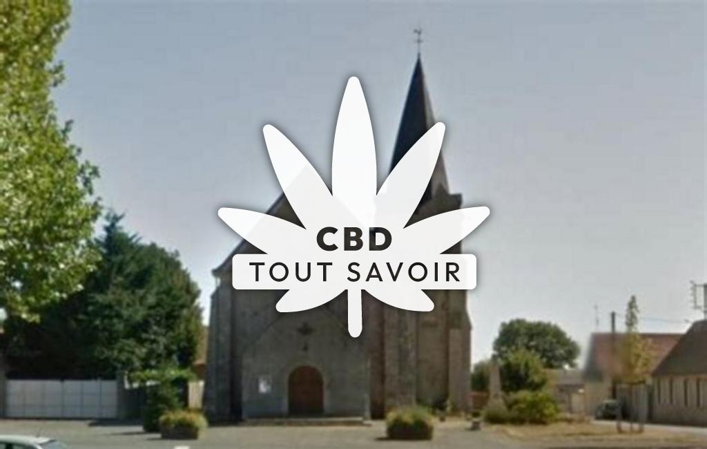 Village à Theuville avec feuille Cannabis CBD