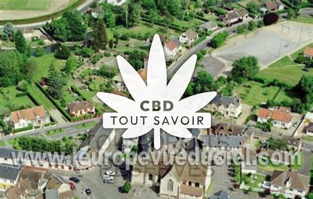 Village à Saint-Remy-sur-Avre avec feuille Cannabis CBD