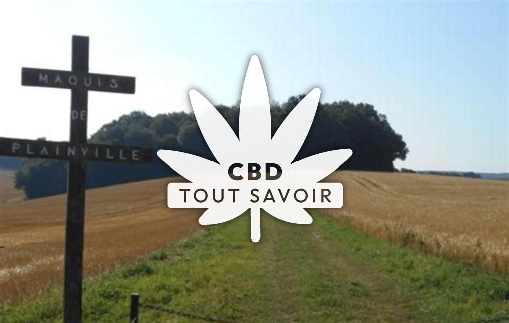Village à Marolles-les-Buis avec feuille Cannabis CBD