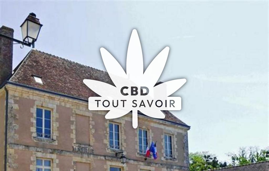 Village à Souance-au-Perche avec feuille Cannabis CBD