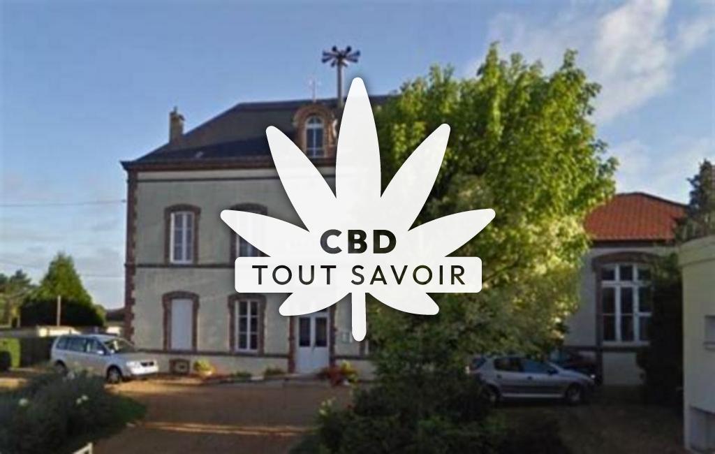 Village à Saint-Lubin-de-la-Haye avec feuille Cannabis CBD