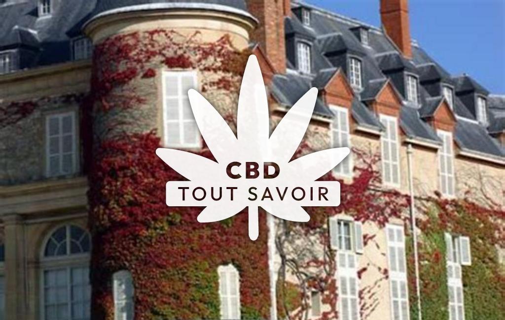 Village à Serville avec feuille Cannabis CBD