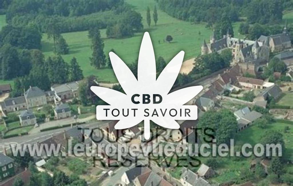 Village à Beaumont-les-Autels avec feuille Cannabis CBD