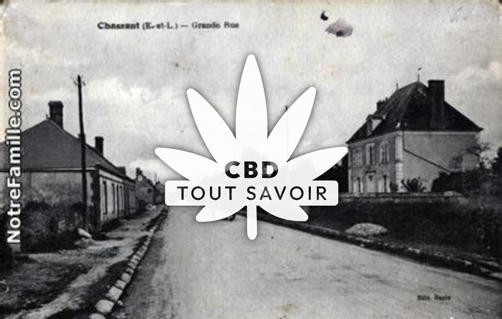 Village à Chassant avec feuille Cannabis CBD