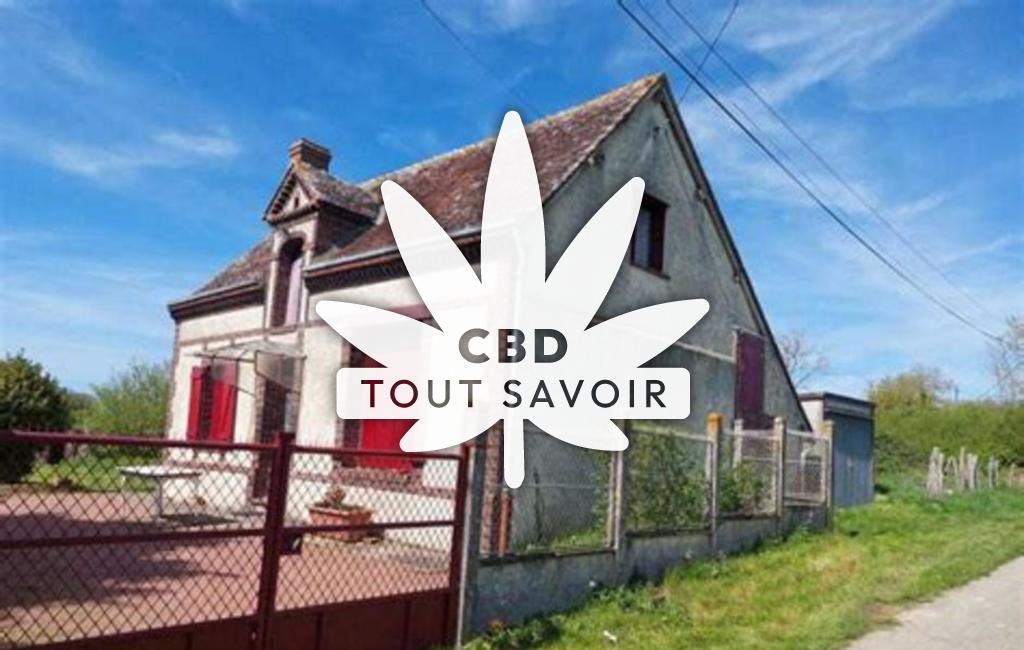 Village à Combres avec feuille Cannabis CBD