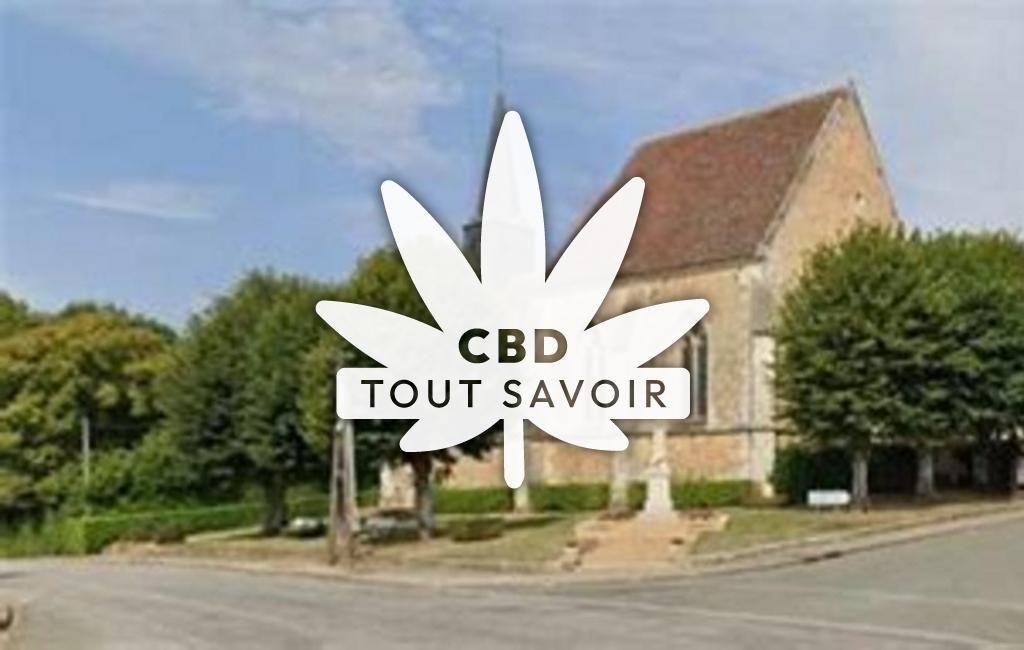 Village à Miermaigne avec feuille Cannabis CBD