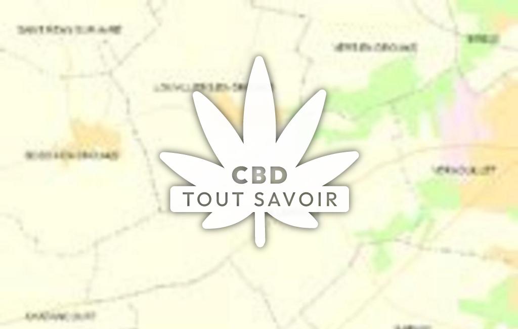 Village à Allainville avec feuille Cannabis CBD
