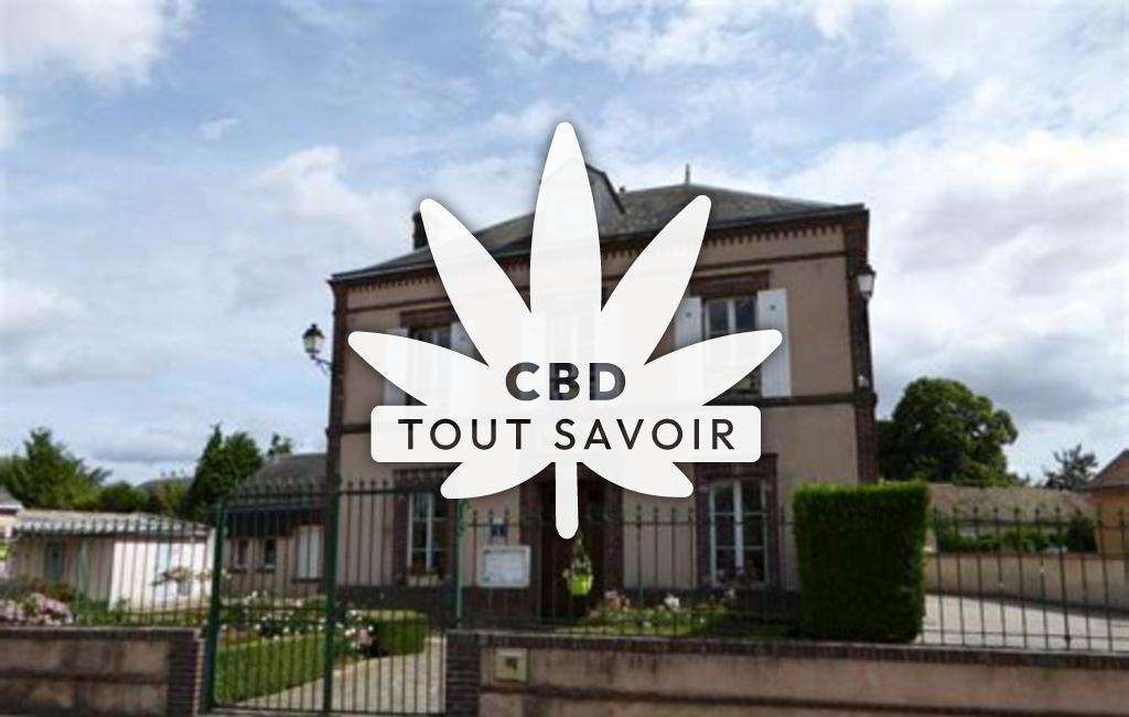 Village à Germainville avec feuille Cannabis CBD