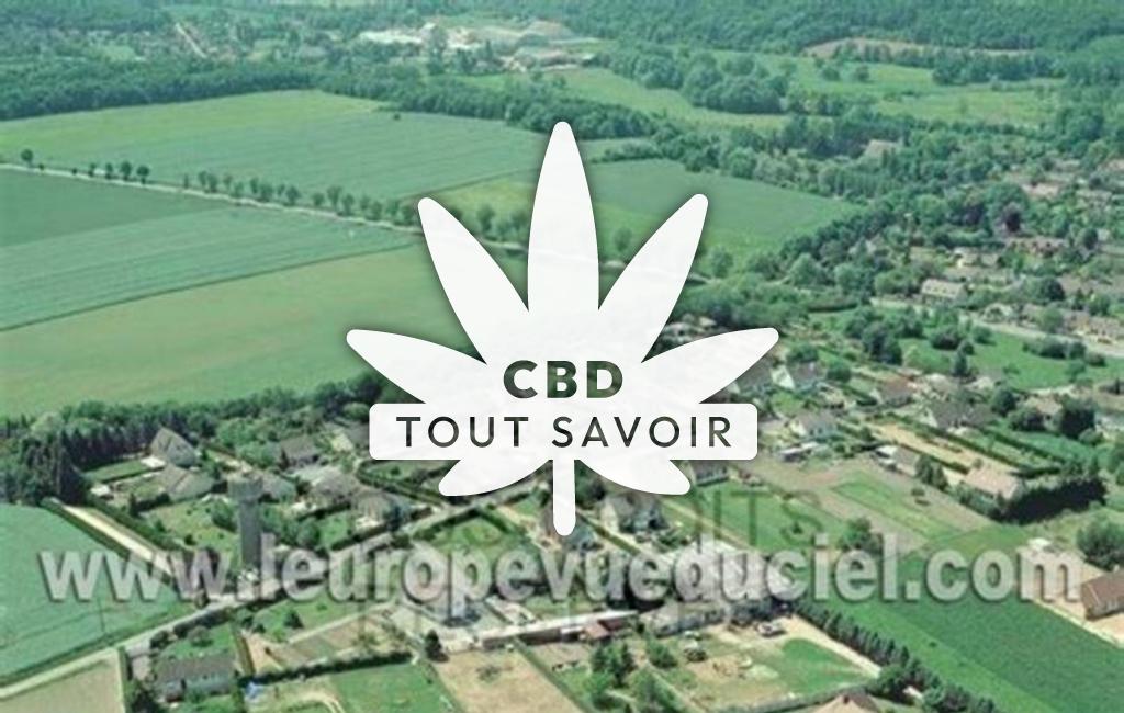 Village à Treon avec feuille Cannabis CBD