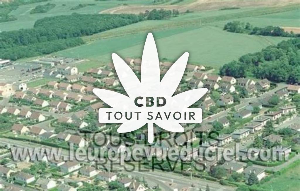 Village à Vernouillet avec feuille Cannabis CBD