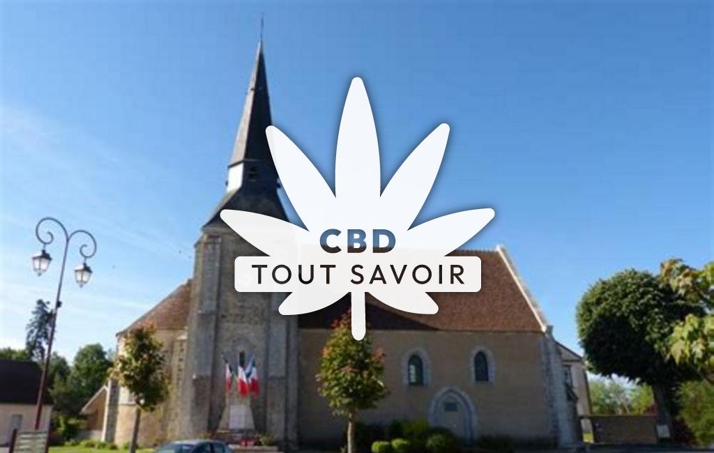 Village à Fontenay-sur-Eure avec feuille Cannabis CBD