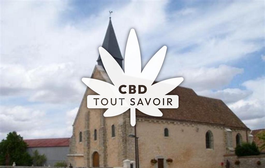 Village à Gellainville avec feuille Cannabis CBD