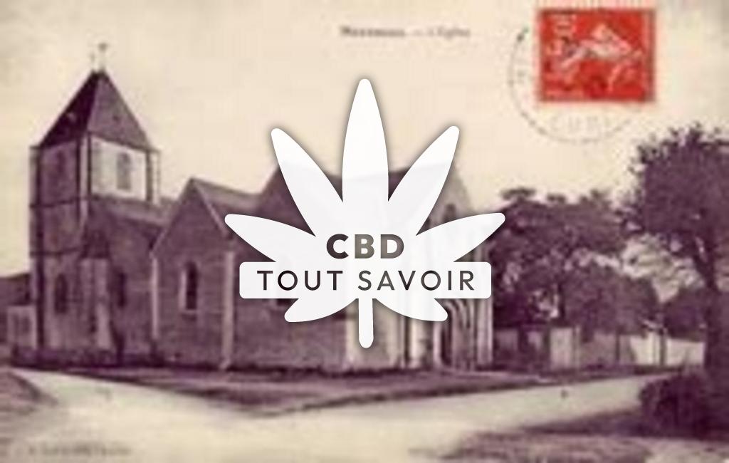 Village à Morancez avec feuille Cannabis CBD