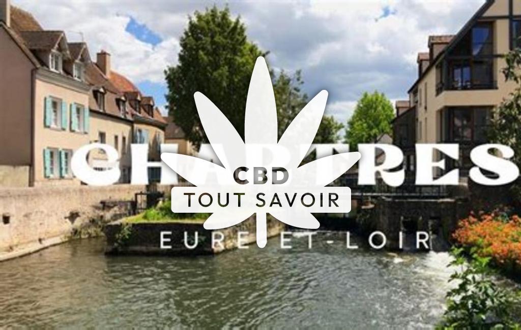 Village à Ver-les-Chartres avec feuille Cannabis CBD
