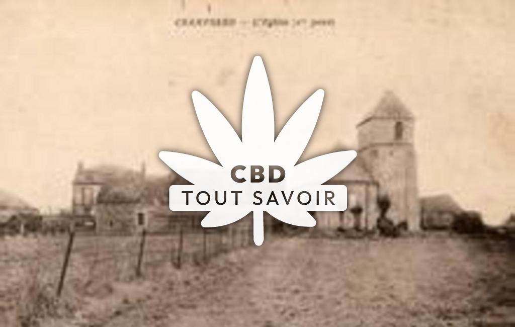 Village à Champseru avec feuille Cannabis CBD