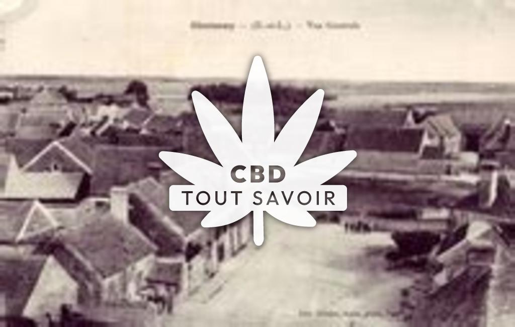 Village à Chatenay avec feuille Cannabis CBD