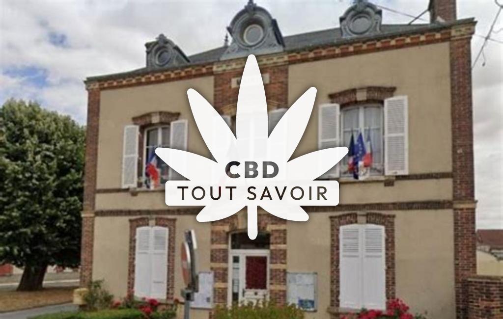 Village à Denonville avec feuille Cannabis CBD