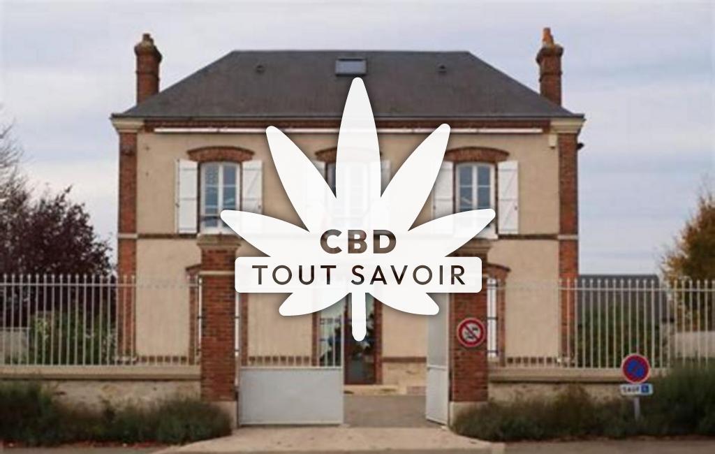 Village à Garancieres-en-Beauce avec feuille Cannabis CBD