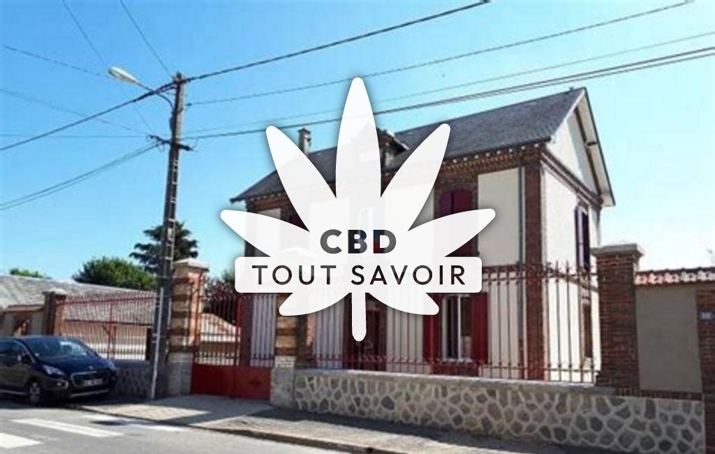 Village à Lethuin avec feuille Cannabis CBD