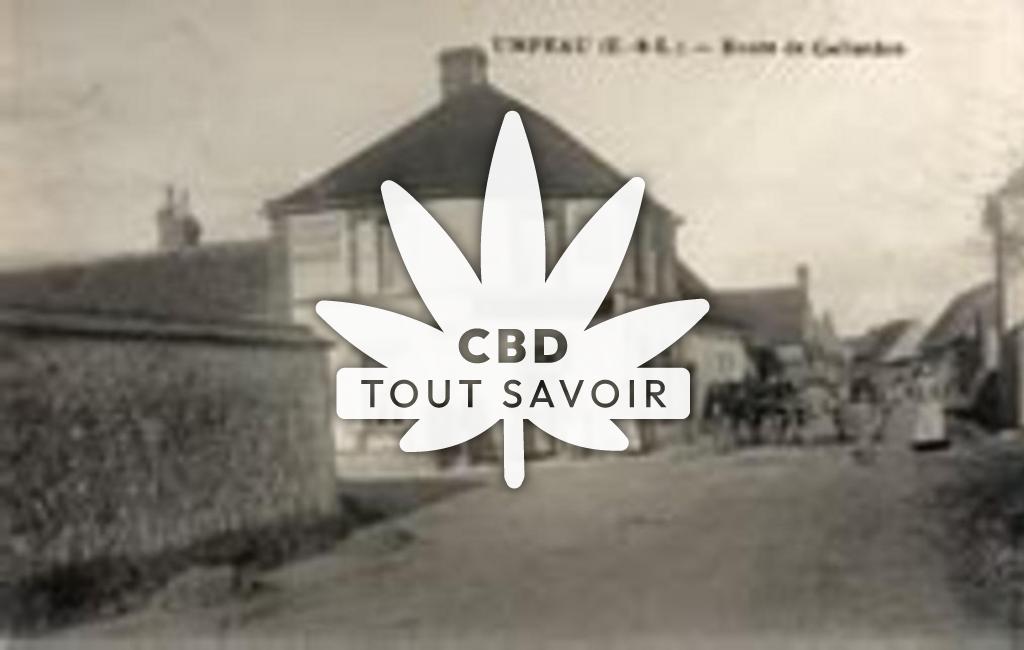 Village à Umpeau avec feuille Cannabis CBD