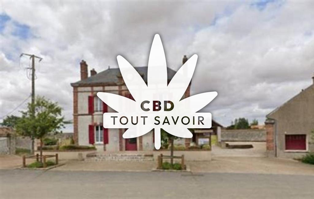 Village à Vierville avec feuille Cannabis CBD