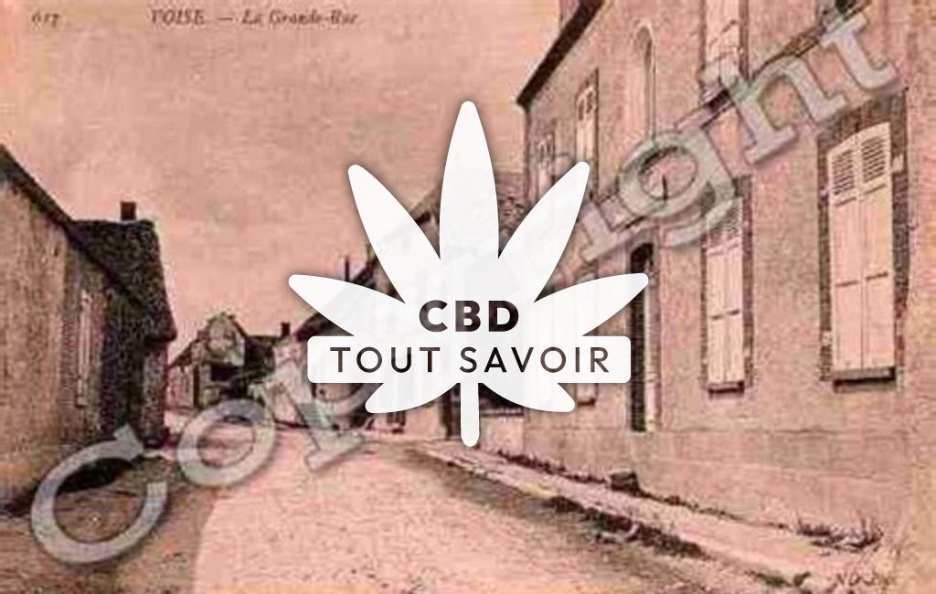 Village à Voise avec feuille Cannabis CBD