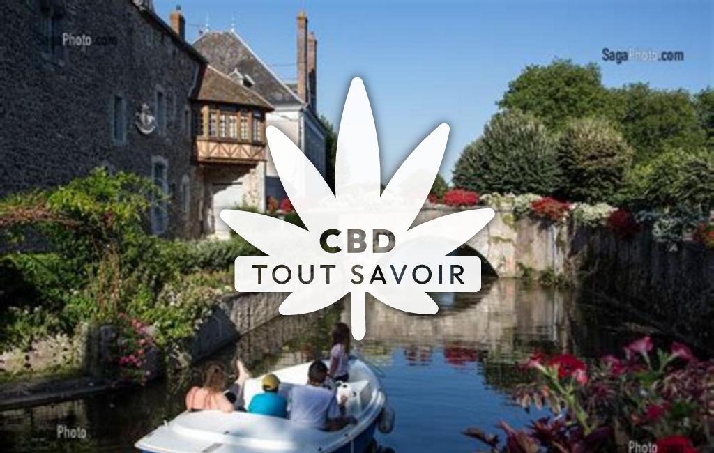 Village à Bonneval avec feuille Cannabis CBD