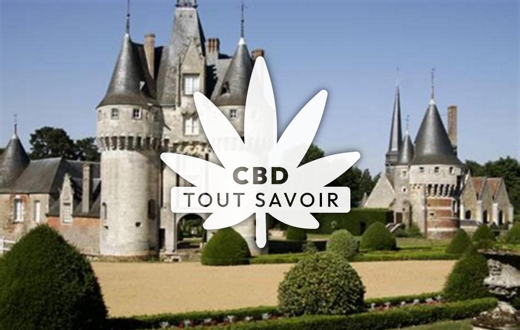 Village à Bullainville avec feuille Cannabis CBD
